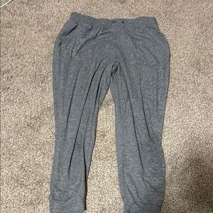 Gray Relaxed Fit Track Pants with Elastic Waistband